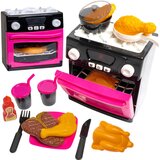  Spielküche mit Backofen, Lebensmitteln, Lichtern, Geräuschen, Rosa | Shoptok.si