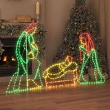 vidaXL Osvetljena jaslice med 550 LED večbarvno 112 x 72 cm PVC | Shoptok.si