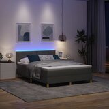  LED Box Spring Krevet Tamno siva 140 x 190 cm tkanina | shoptok.hr