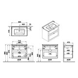 Vitra ROOTC80GINTC Root Classic 80 x 47 cm umivalnik z omarico | Shoptok.si