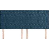  Uzglavlje tamnoplavo 200x7x118/128 cm baršunasto | shoptok.hr