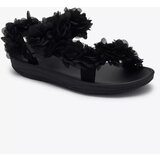 Resti Black women's sandals with flowers Alferroy | Shoptok.si