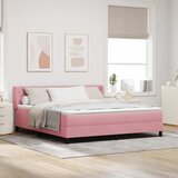  Krevet s opruga kutije Ružičasta 200 x 180 cm Baršun | shoptok.hr