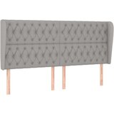  Uzglavlje s ušima svjetlosivo 183x23x118/128 cm od tkanine | shoptok.hr