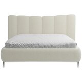 MID.YOU OBLAZINJENA POSTELJA 160 cm x 200 cm , les, tekstil, leseni material krem barve | Shoptok.si
