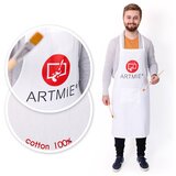  Pamučna kecelja ARTMIE - bela (radna odeća za umetnike ) Cene