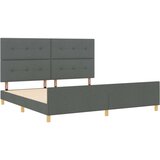  Postelja Temno Siva 200x200 cm Tkanina, (22049121) | Shoptok.si