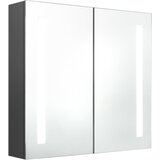 Maison Chic LED Kopalniška omarica - Kopalniški kabinet z ogledalom siva 62x14x60 cm, (21794869) | Shoptok.si