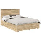  Krevetna konstrukcija s ladicama Sonoma hrast 135 x 190 cm | shoptok.hr