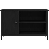 TV omarica Črna Oreh 80x40x50 cm Izdelano iz lesa in Jekla, (22012307) | Shoptok.si