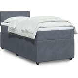 vidaXL box spring krevet s madracem tamnosivi 100x200 cm baršunasti | shoptok.hr