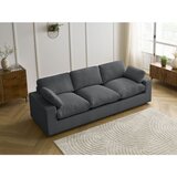 Bobochic Paris Temno siva sedežna garnitura iz rebrastega žameta 250 cm Belair – | Shoptok.si