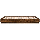  Okvir kreveta s LED svjetlima dimljena boja hrasta 150 x 200 cm | shoptok.hr