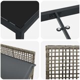  9-dijelni set za blagovanje na otvorenom s jastučićima sivi poly ratan | shoptok.hr