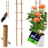 KADAX 5x bambusova opora za lestev za rože, rastline 37 cm, zelenjavo, vzpenjavke, dvojna, (5000362686) Cene