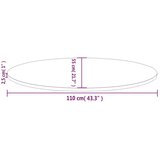  Ploča za stol 110 x 55 x 2 5 cm od masivne borovine ovalna | shoptok.hr