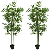 Umjetno bambusovo drvo 2 pcs Zelena 45 x 18 x 175 cm | shoptok.hr