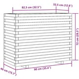  Vrtna sadilica voštano smeđe boje 90 x 40 x 72 cm od borovine | shoptok.hr