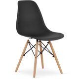 Brandless OSAKA stol črna / naravne noge x 4, (22030717) | Shoptok.si