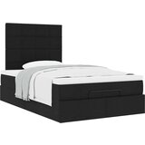 vidaXL Otomanski okvir kreveta s madraca crni 120x190 cm od tkanine | shoptok.hr