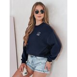 DStreet Bluza damska oversize z haftem SOFTSLON granatowa | Shoptok.si