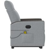  Električni masažni naslonjač na podizanje tkanina svjetlosivi | Eponuda.com