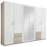 MID.YOU omara s klasičnimi vrati, bela, barve hrasta Cene