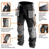 Neo Tools pantalone radne sive-NEO M/50 ( 81-220-M ) Cene