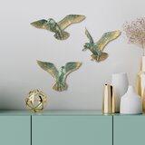 Atelier Del Sofa set dekorativnih figura BIRDS 1,25x5x11, 20x4x17, 21x6x13, 3 komada, Zlatna boja Cene