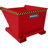 eurokraft pro Prekucni zaboj s kotalnim mehanizmom, prostornina 0,6 m³, DxŠxV 1260 x 1070 x 835 mm, rdeč | Shoptok.si