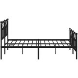  Metalni okvir krevet bez madraca s podnožjem crni 180x200 cm | Eponuda.ba