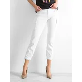 Fashionhunters Trousers with white pockets