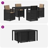  Vrtni set za objed s jastukom 5 pcs Antracit i sivosmeđa PP | Eponuda.com