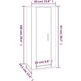  Stenska TV omarica črna 40x34,5x100 cm, (20730018) | Shoptok.si