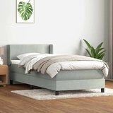 Box Spring krevet s madracem svijetlo sivi 80x220 cm samt Cijene