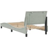  Okvir kreveta s LED-om bez madraca Hanko svjetlosivi 90x190 cm baršunasti | Eponuda.com