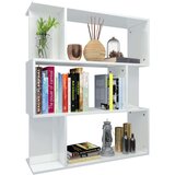 vidaXL Knjižna omara/paravan visok sijaj bela 80x24x96 cm | Shoptok.si