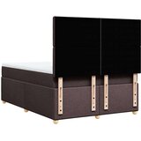 vidaXL Box spring postelja z vzmetnico temno rjava 140x200 cm blago, (21305482) | Shoptok.si