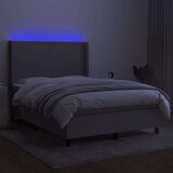  Box spring s madracem LED svjetlosivi 140x190 cm tkanine | shoptok.hr