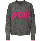 Only Pulover 'ONLNEW AMOUR' pegasto siva / fuksija Cene