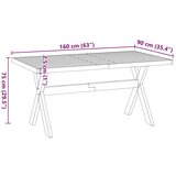 vidaXL Jedilna miza NOAIN 160x90x75 cm trdna borovina | Shoptok.si