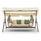 Hanah home saltanat - cream cream garden triple swing chair | Eponuda.com