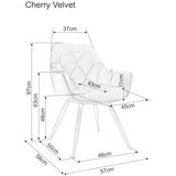 Molarem Home Stolica Cherry-bež,baršun mat | shoptok.hr
