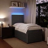 vidaXL Box spring postelja z vzmetnico temno siva 90x200 cm žamet | Shoptok.si