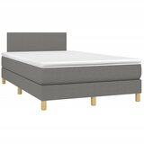  box spring s madracem LED tamnosivi 120 x 190 cm tkanina | shoptok.hr