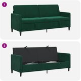 SOFA s pohranom Tamnozelena 192 x 78 x 87 cm Poliester | Eponuda.com