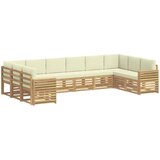  Set vanjskih sofa 10 pcs Bijela i krem 363 x 191,5 x 73 cm | Eponuda.com