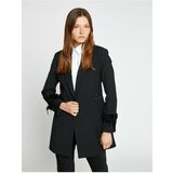 Koton Blazer Jacket with Feather Detailed Sleeves and One Button Cene