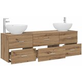  Set namještaja za kupaonicu 3 kom. Hrast artisan Smeđa 49,5 x 44,5 x 65 cm | Shoptok.si