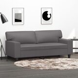 vidaXL Dvosed siv 140 cm umetno usnje Cene